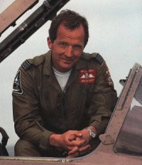 Michael Rondot next to his Gulf War Jaguar